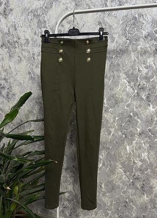 Лосини легінси трикотажні лосини з ґудзиками zara s