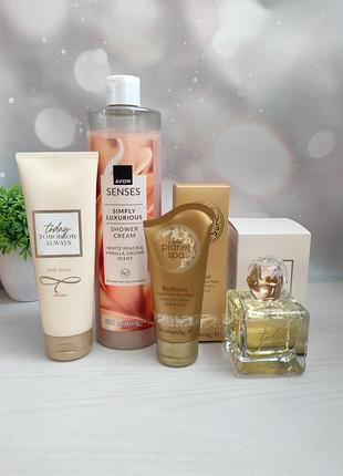 Набор нежная роскошь ( edp day 50 ml+ парфюмированный лосьон для тела today 125 ml+ парфюмированный гель для душа 500 ml+ маска-пленка для лица)