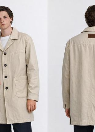 Тренч чоловічий deep утеплений бежевий oversized