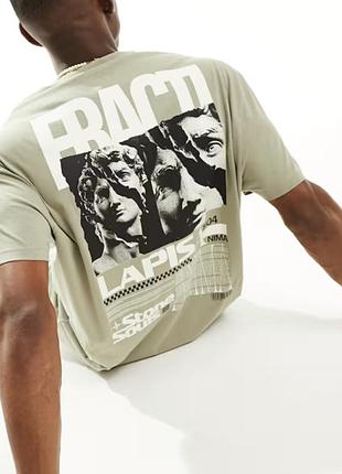 Мужская оверсайз футболка asos design – stone souls