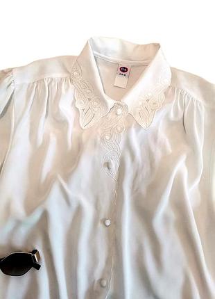 Белая винтажная блуза от старого немецкого бренда