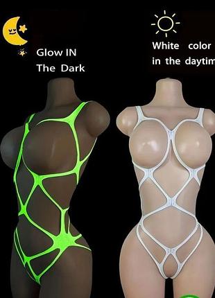 Белье, боди сетка  luminous   эротическое неоновое