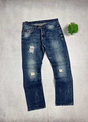 Джинси рваті прямі g star raw distressed преміальні japanese avantgarde rap