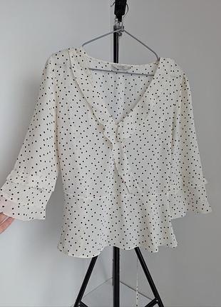 Блузка в горошок
