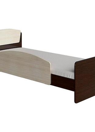 Кровать односпальная с бортиком эверест астория-2 80х190 см венге/дуб молочный (dtm-2098)