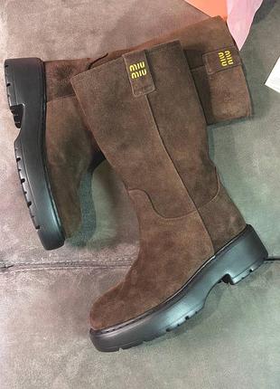 Замшеві чоботи люкс