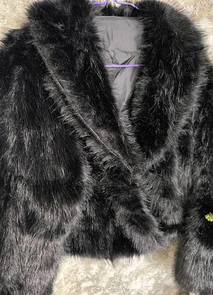 Черная эко шубка на ог 116см размер единственный 🖤☃️🖤