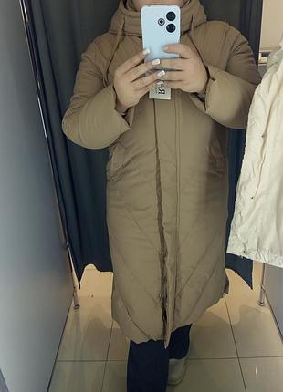 Пуховик, колір шоколад, наповнювач пух перо