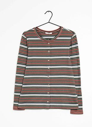 Кофта на ґудзиках в різнокольорову смужку