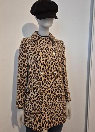 Пальто леопард принт   zara leopard animal print