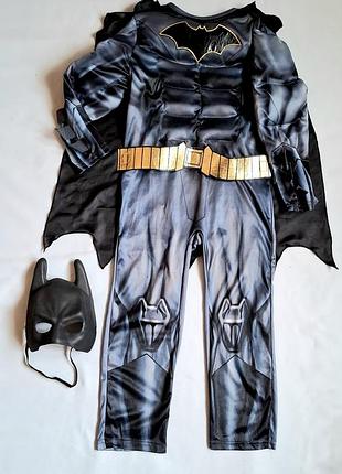 Бетмен batman супер герой об'ємний карнавальний костюм з маскою на 5-6 років