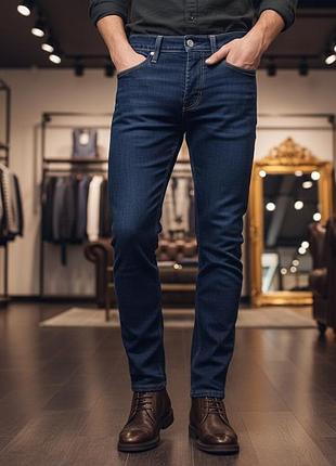 Джинси чоловічі levi's сині, розмір m (w30 l30), стрейч-котон