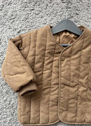 Стильна тонка куртка для дівчинки 2 роки 92 см коричневого кольору