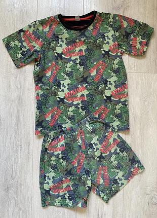 🦊піжама футболка шорти 9-10 років для хлопчика