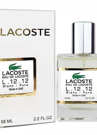 Мужской тестер в стиле lacoste l.12.12 blanc, 58 мл