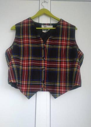 Жилет в клетку borderglen vintage