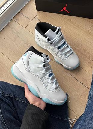 👟 кроссовки jordan retro 11 high legend blue/наложка bs👟