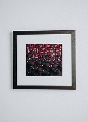 Картина панно "глибина відчуттів" з бісеру та тектилю 32х30 см