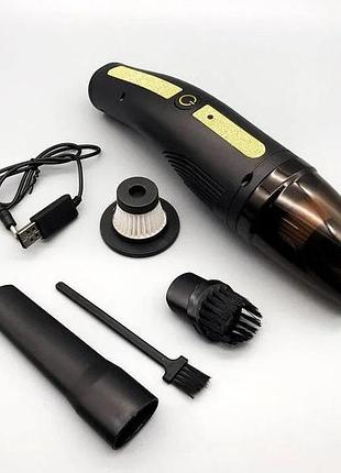 Автомобільний пилосос car vacuum cleaner hy05 на акумуляторі. колір: чорний