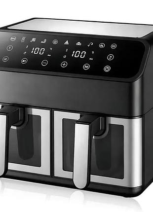Аэрогриль с двойной корзиной domotec ms-3226 4800 вт 13л с регулировкой температуры