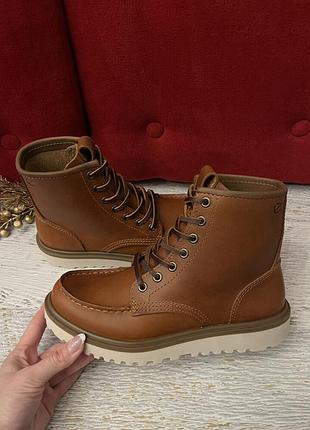 Шкіряні фірмові черевики ecco 37р.