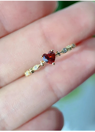 Кольцо сияющее сердце