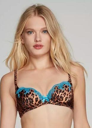 Жіночий бюстгальтер з підкладкою, розмір 36dd (george), синє мереживо