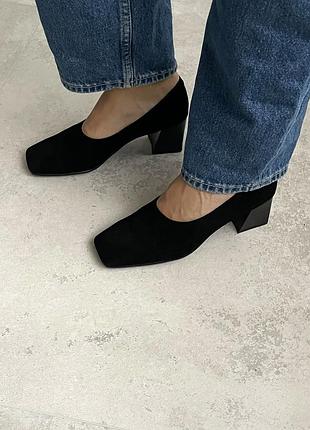 Стильные замшевые туфли vagabond 37 р. натуральная кожа, квадратный носок, широкий каблук, премиум, базовые