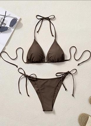 Купальник коричневий