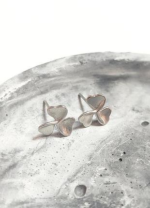 Срібні сережки конюшини