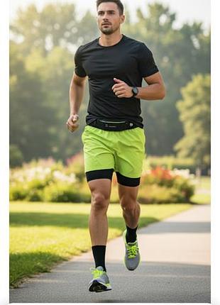 Шорты спортивные мужские двойные workout l