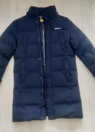 Чоловіча зимня куртка r-rlx розмір xl темно синього кольору довга тепла