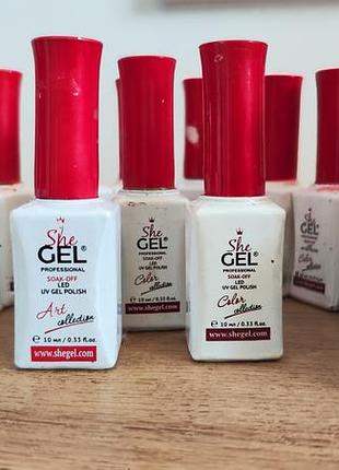 Лот 15 штук / гель-лак для лед лампи / уф / сет / б.у.  кольоровий