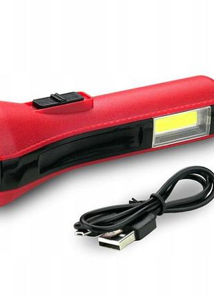 Качественный яркий легкий ручной фонарь с боковым светом ts-1851, аккумуляторный фонарик светильник, gp6