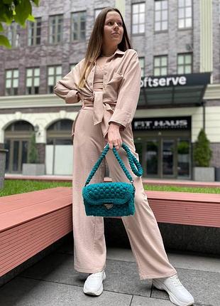 Стильная женская вязаная сумка ручной работы из трикотажной пряжи, качественная летняя сумочка кроссбоди, gp