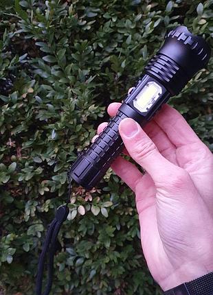 Міцний тактичний яскравий ліхтар із бічним світлом bl-a95, потужний металевий кишеньковий ліхтарик, gp23