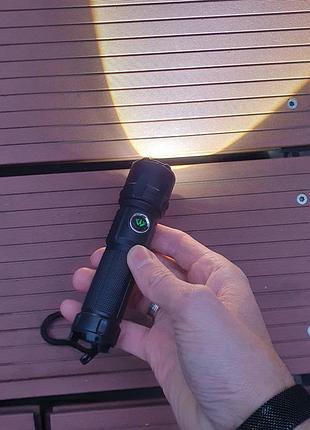 Яркий легкий фонарик карманный аккумуляторный / бюджетный ручной светодиодный led фонарь с usb зарядкой, gp7