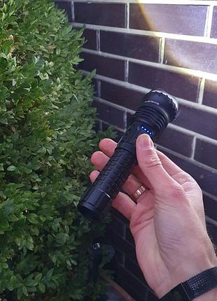 Прочный тактический яркий фонарь с боковым светом bl-a95, мощный металлический карманный фонарик, gp20