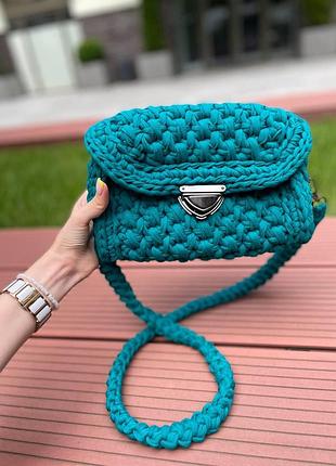 Стильная женская вязаная сумка ручной работы из трикотажной пряжи, качественная летняя сумочка кроссбоди, gp4
