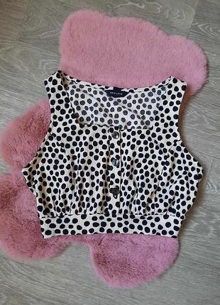 Кроп-топ в горошек от new look