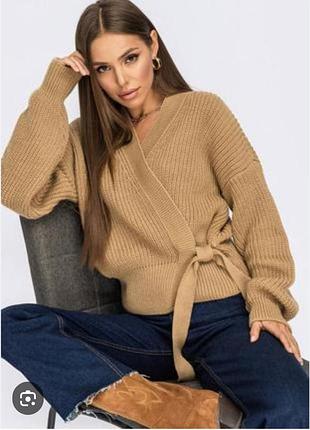 Светр реглан на запах