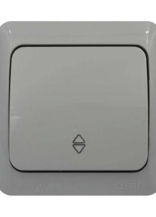 Вимикач eva сірий 1кл прохідний ip54