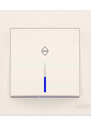 Вимикач el-bi vega білий 1-кл прохідний з підсвіткою