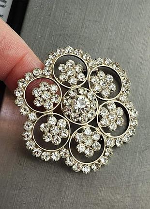 Брошь серебро граное состояние