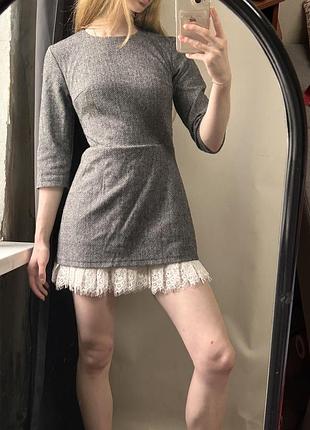 Вовняна сукня-міні на холодний період