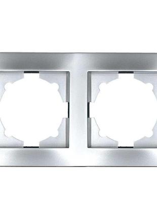 Рамка el-bi vega silverline сірий металік 2-на