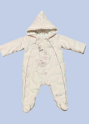 Людинка на весну-осінь від mamas & papas на 3-6 місяців, заміри на фото велюровий комбез, утеплен