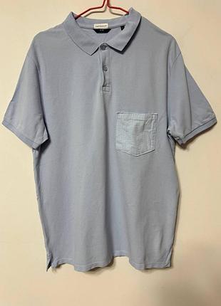Футболка поло мужская синяя голубая c&amp;a, размер l