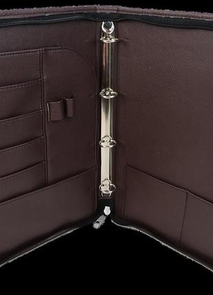 Папка для документов из эко кожи exclusive, украина коричневая