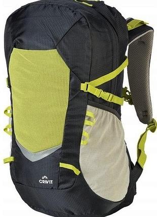 Спортивний рюкзак із дощовиком 30l crivit чорний з жовтим